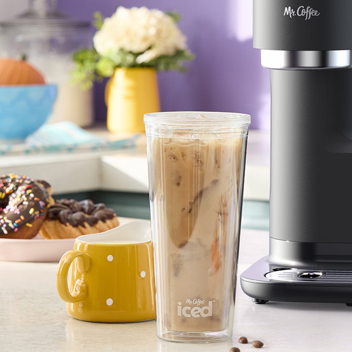 NEW! Mr. Coffee Iced Coffee Maker with Reusable Tumbler and Coffee Filter  -Gray